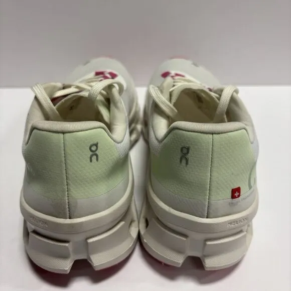 On Women’s Cloudmonster White/Lima Running Shoes, Size 8.5 M