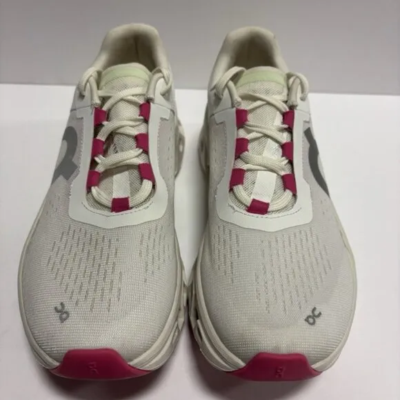 On Women’s Cloudmonster White/Lima Running Shoes, Size 8.5 M