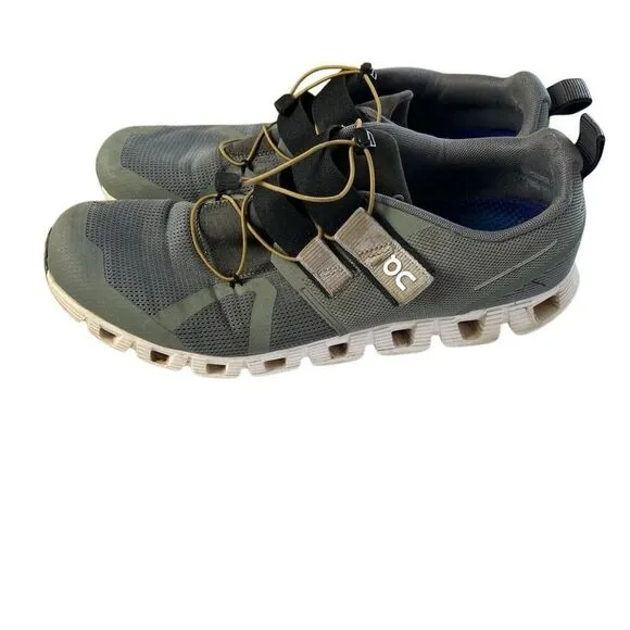 On Cloud Sneakers Gray White Almond Size 10.5