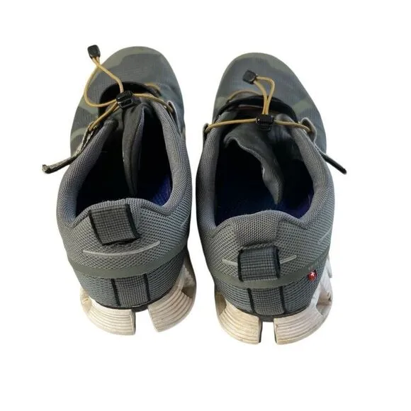 On Cloud Sneakers Gray White Almond Size 10.5