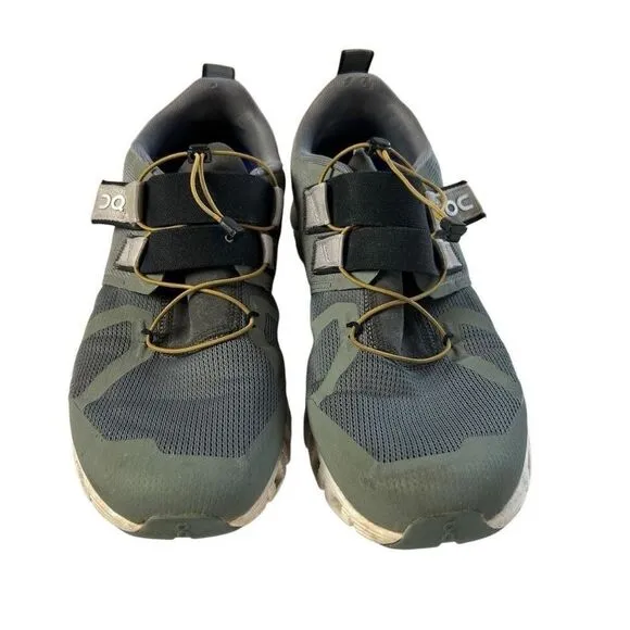 On Cloud Sneakers Gray White Almond Size 10.5