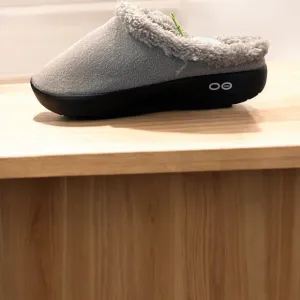 Oofos OOcoozie Mules Mens Sz 11 Gray Slip On Comfort Recovery Shoes Slippers