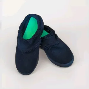Oofos Oocoozie Shoe Slip On Mule Womens 9.5 Black Comfort Fleece Slipper