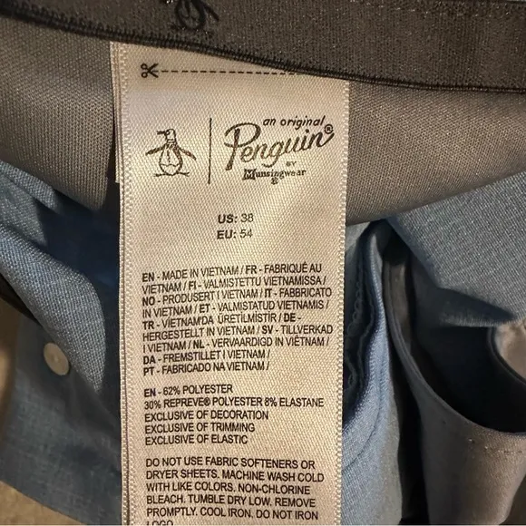 Original Penguin Blue Re-Originals Lightweight Shorts