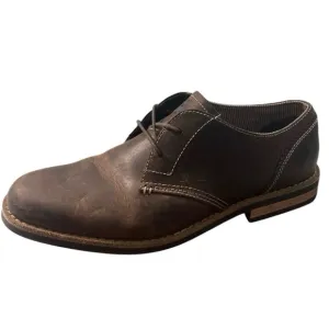 Original Penguin Oxfords Mens 9.5 Waylon Derby Brown Casual Distressed Leather