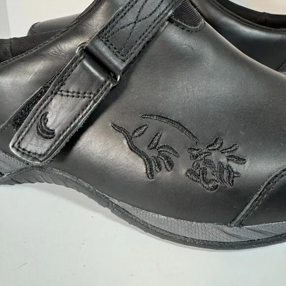 Orthopedic Clog Women's Size 8.5 - 9 Black  Leather Slip On Arch Support