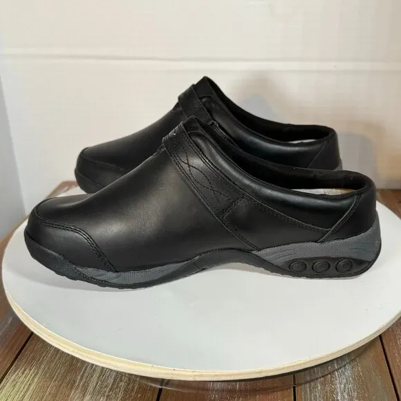 Orthopedic Clog Women's Size 8.5 - 9 Black  Leather Slip On Arch Support
