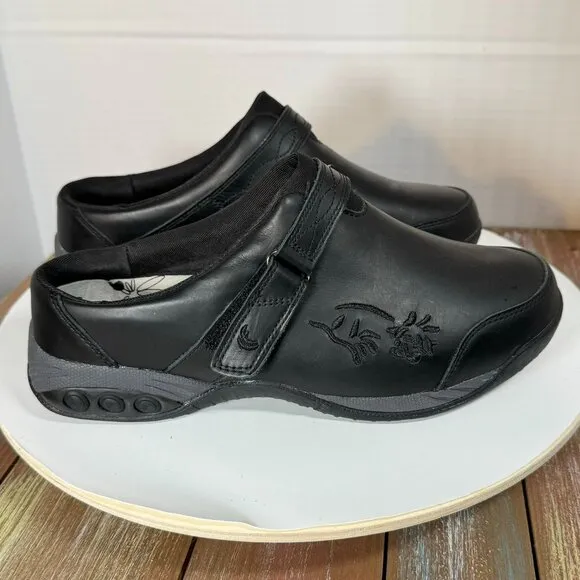 Orthopedic Clog Women's Size 8.5 - 9 Black  Leather Slip On Arch Support