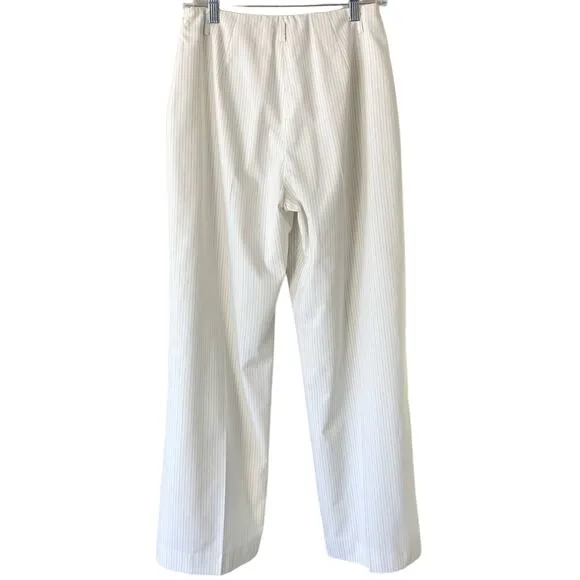 Oscar de la Renta Vintage White Pinstriped Suit Size 4