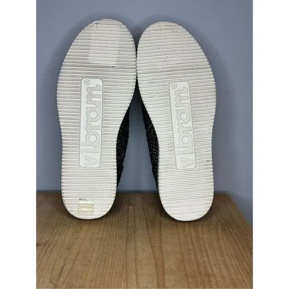 P448 Women's Bubble Shaka Woven Round Moc Toe Slip Ons Black Size 9