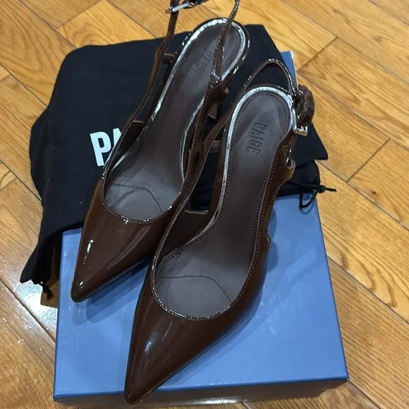 Paige Samara Slingback in Chocolate, Size: 6