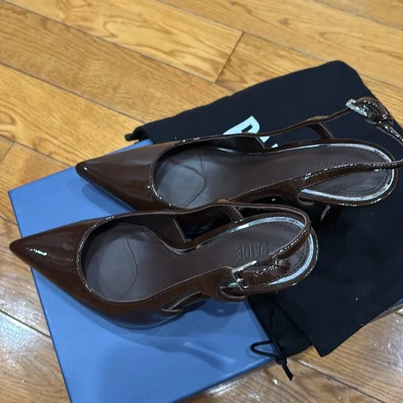 Paige Samara Slingback in Chocolate, Size: 6