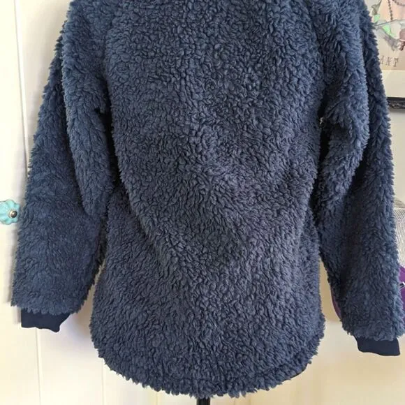 Patagonia Blue Fuzzy Retro-X Bomber Jacket sz L / 12 EUC