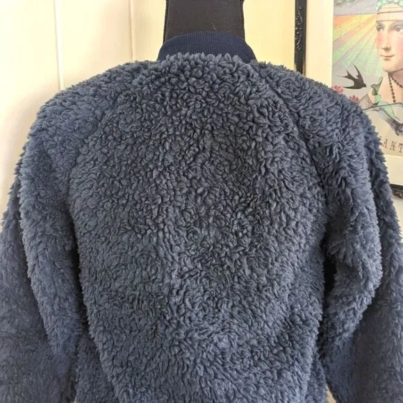 Patagonia Blue Fuzzy Retro-X Bomber Jacket sz L / 12 EUC