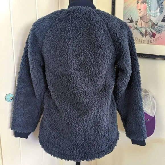Patagonia Blue Fuzzy Retro-X Bomber Jacket sz L / 12 EUC