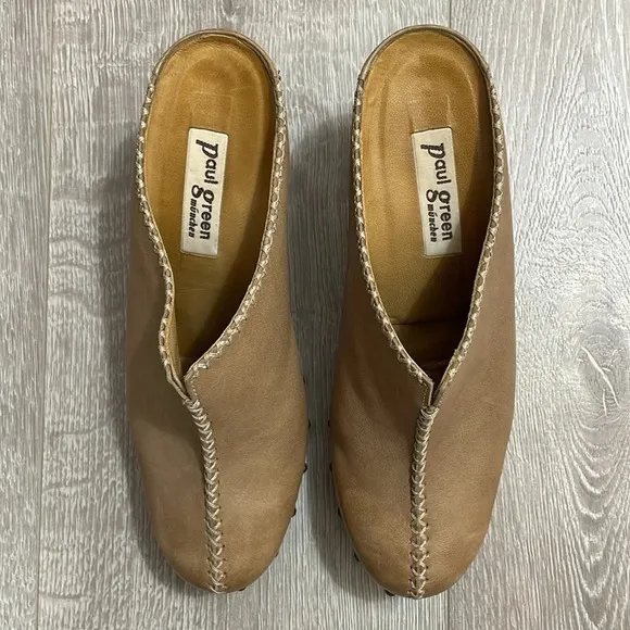 Paul Green Leather Sport Nubuck Mule Clogs UK 5 (US 7.5)
