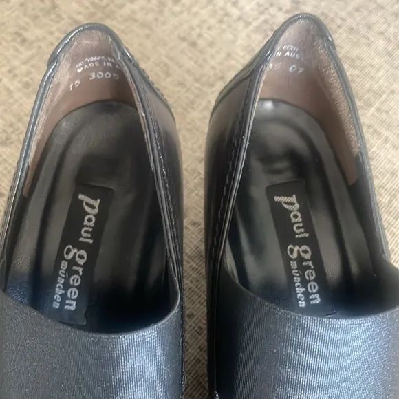 Paul Green Women’s Black Leather Mary Jane Kitten Heels UK Size 3 US 5.5