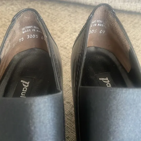 Paul Green Women’s Black Leather Mary Jane Kitten Heels UK Size 3 US 5.5