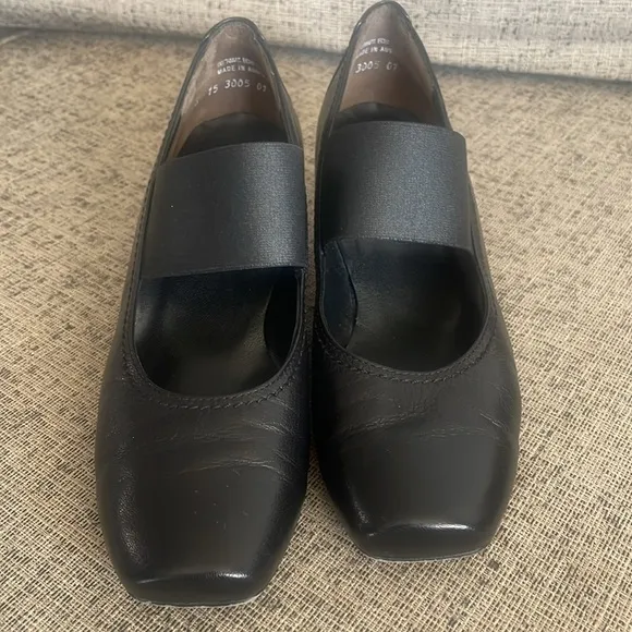 Paul Green Women’s Black Leather Mary Jane Kitten Heels UK Size 3 US 5.5