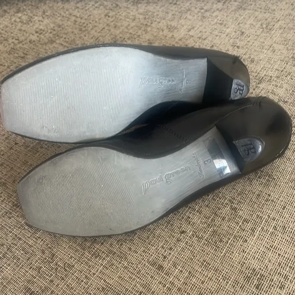 Paul Green Women’s Black Leather Mary Jane Kitten Heels UK Size 3 US 5.5