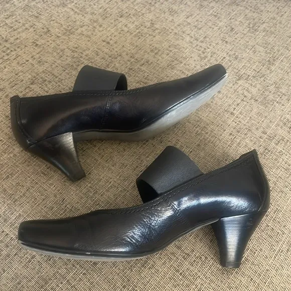 Paul Green Women’s Black Leather Mary Jane Kitten Heels UK Size 3 US 5.5