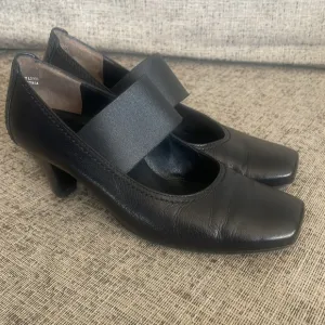 Paul Green Women’s Black Leather Mary Jane Kitten Heels UK Size 3 US 5.5