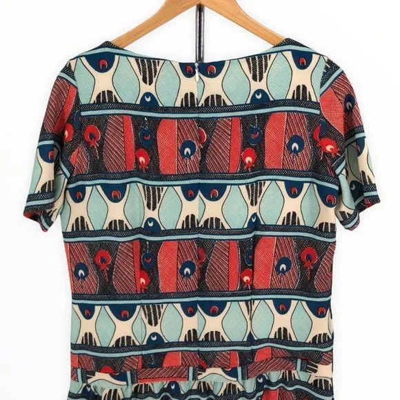Paul &amp; Joe Sister Guadalupe Drop Waist Geometric Print Short Sleeve Shift Dress