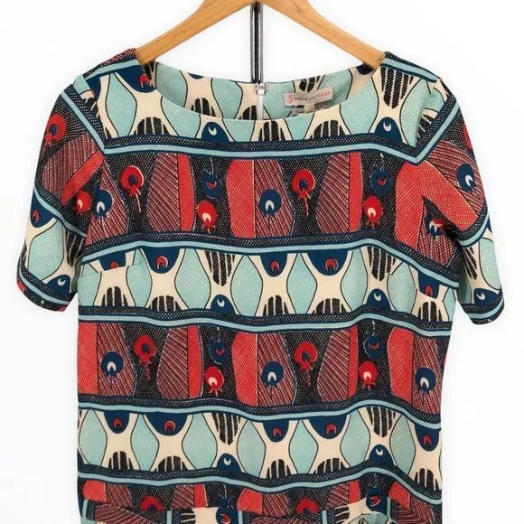 Paul &amp; Joe Sister Guadalupe Drop Waist Geometric Print Short Sleeve Shift Dress