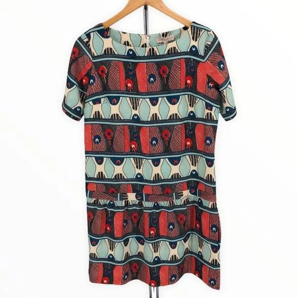 Paul &amp; Joe Sister Guadalupe Drop Waist Geometric Print Short Sleeve Shift Dress