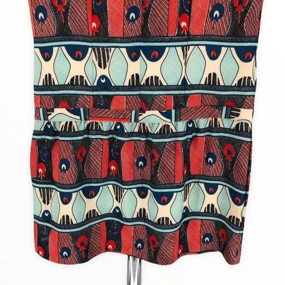 Paul &amp; Joe Sister Guadalupe Drop Waist Geometric Print Short Sleeve Shift Dress