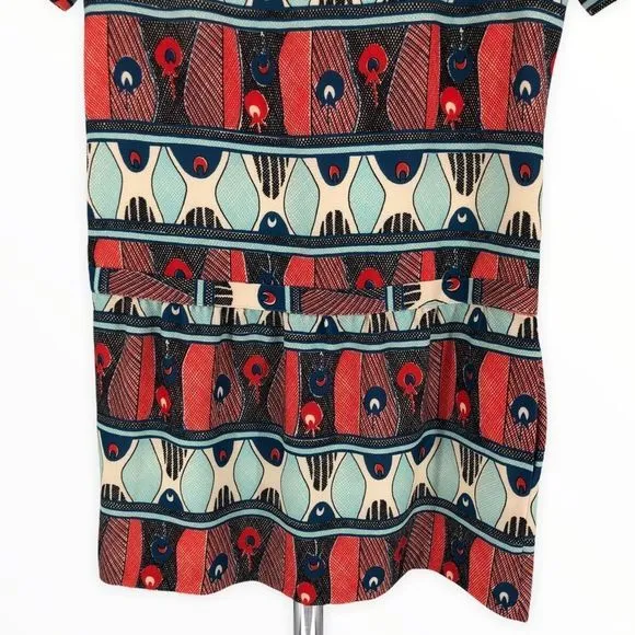 Paul &amp; Joe Sister Guadalupe Drop Waist Geometric Print Short Sleeve Shift Dress