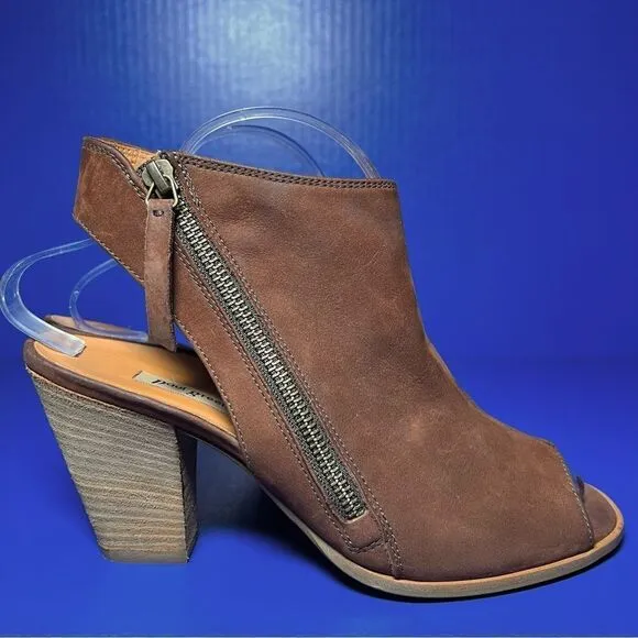 Paul Green Womens Cayanne Brown Suede Peep Toe Slingback Heels UK6/US8.5