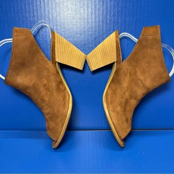 Paul Green Womens Cayanne Brown Suede Peep Toe Slingback Heels UK6/US8.5