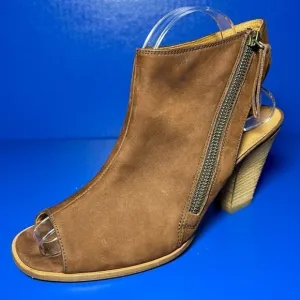 Paul Green Womens Cayanne Brown Suede Peep Toe Slingback Heels UK6/US8.5