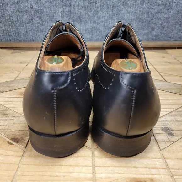 Peal &amp; Co Brooks Brothers Men's Oxfords Dress Shoe Black Leather Cap Toe Sz 11D