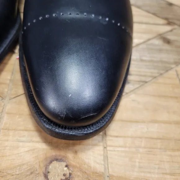 Peal &amp; Co Brooks Brothers Men's Oxfords Dress Shoe Black Leather Cap Toe Sz 11D