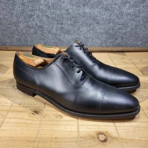 Peal &amp; Co Brooks Brothers Men's Oxfords Dress Shoe Black Leather Cap Toe Sz 11D