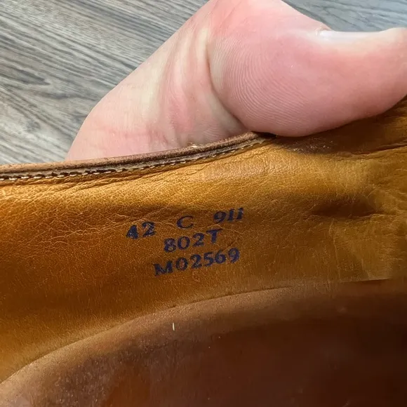 Peal &amp; Co Brooks Brothers The Curzon Walnut Cap Toe Oxfords 9 C