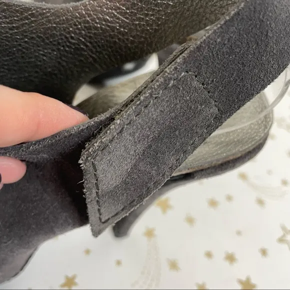 Pedro Garcia | Pauola Suede Peep Toe Platform Heels Gray Size 39