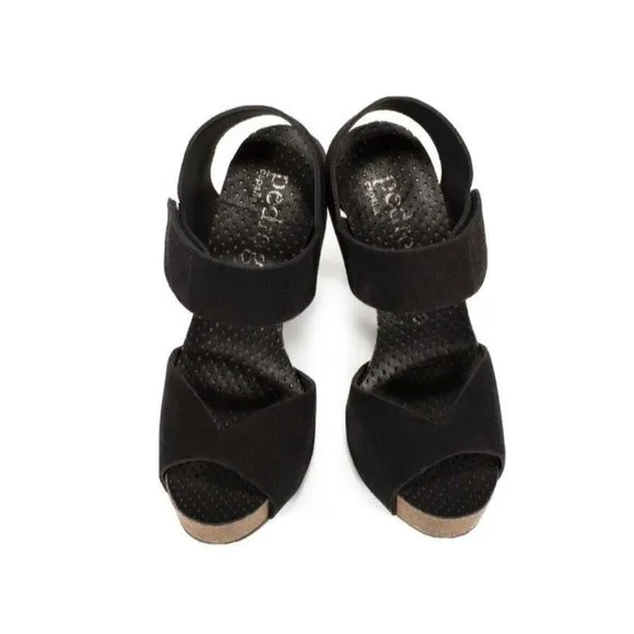 Pedro Garcia peony ankle strap suede Heels