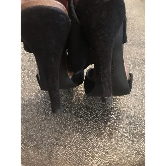 Pedro Garcia peony ankle strap suede Heels