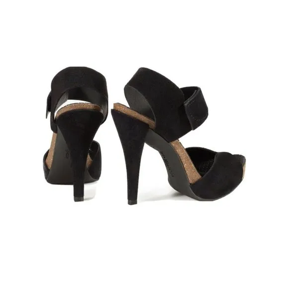 Pedro Garcia peony ankle strap suede Heels