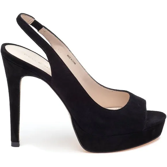 PELLE MODA OANA SUEDE LEATHER PLATFORM SLINGBACK STILETTO HEELS SZ 5