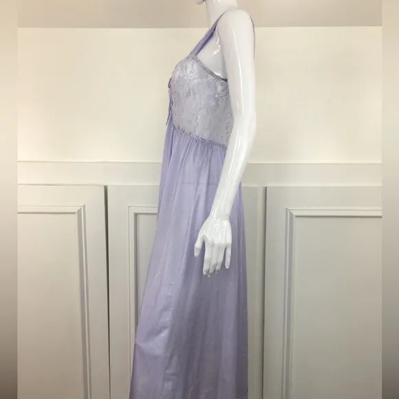 Periwinkle Lace Vintage Nightgown Sexy Slip Dress Size 2X