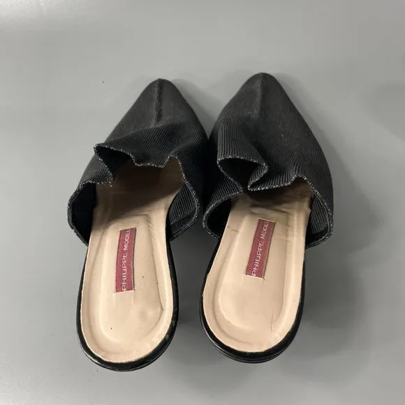 Philippe Model Kitten Heel Mules, Size 37.5