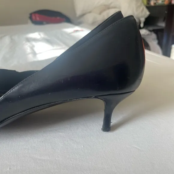 Pierre Hardy Leather &amp; Suede Eye Applique Pumps With Kitten Heels …