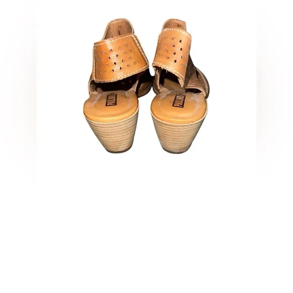 Pikolinos Brown Leather Romana Slingback Heels Shoes size 40 Or US 9.5