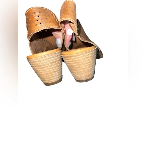Pikolinos Brown Leather Romana Slingback Heels Shoes size 40 Or US 9.5