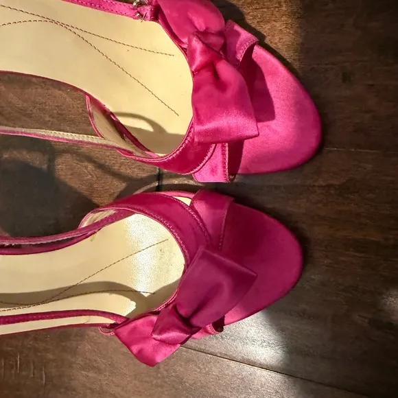 Pink Satin Kate Spade Slingback Heels