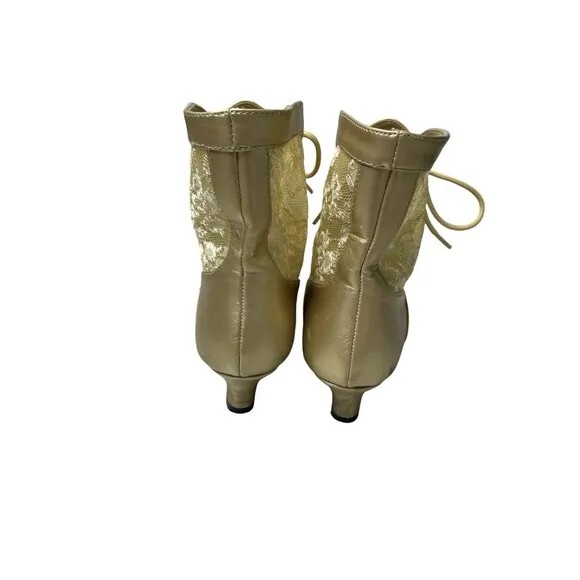 Pleaser Funtasma Lace Victorian Ankle Booties Kitten Heels Adult Women Dame sz 9